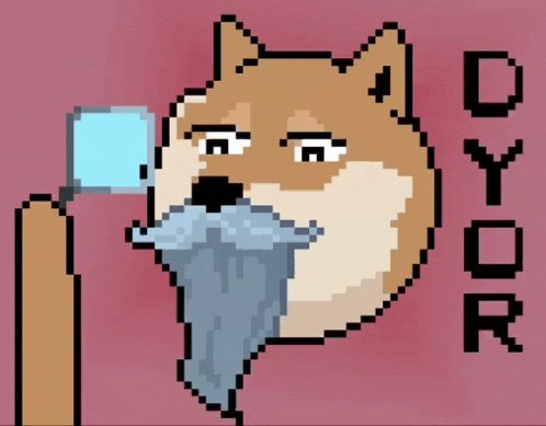 a pixel art of a doge with a beard drinking from a bucket