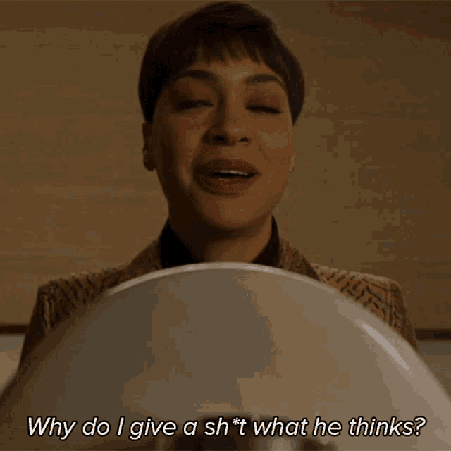 Why Do I Give A Shit What He Thinks Lucca Quinn GIF - Why Do I Give A Shit What He Thinks Lucca Quinn The Good Fight GIFs