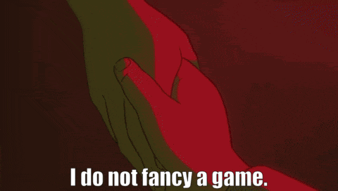 a drawing of a man with the words i do not fancy a game