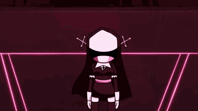 a cartoon character is holding a trident and pointing at it