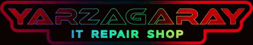 a neon sign that says varzagaray it repair shop