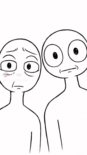 a black and white drawing of two people 's faces