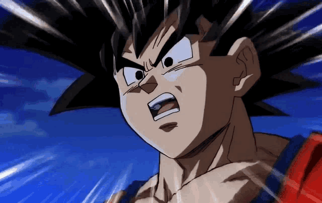 a close up of a cartoon character looking angry