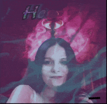 a picture of a woman with the word hook on the top