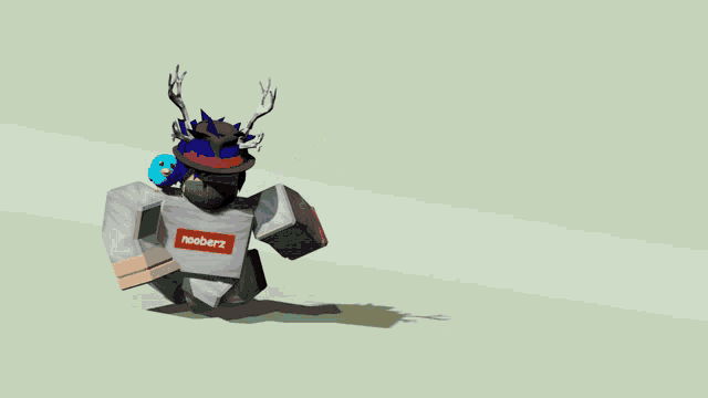 a 3d model of a person wearing a shirt that says noberz