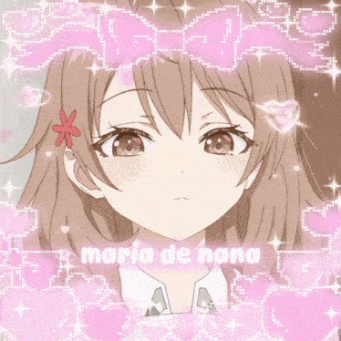 a picture of a girl with the name maria de nana written on the bottom