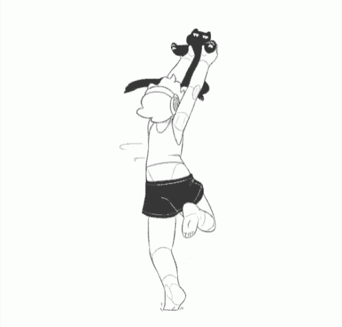 a black and white drawing of a girl holding a black cat .