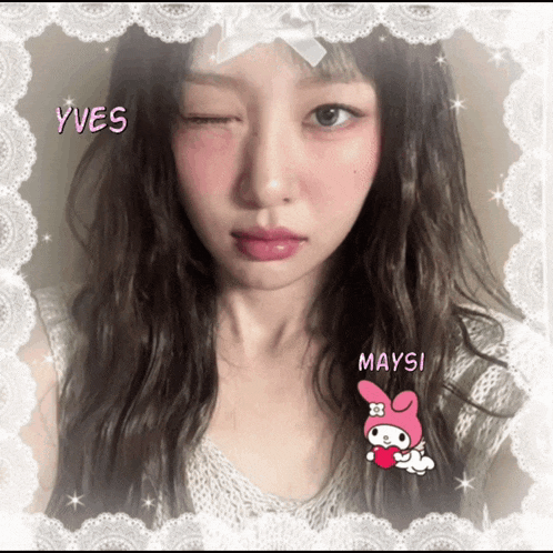 a picture of a girl with the name maysi written on it