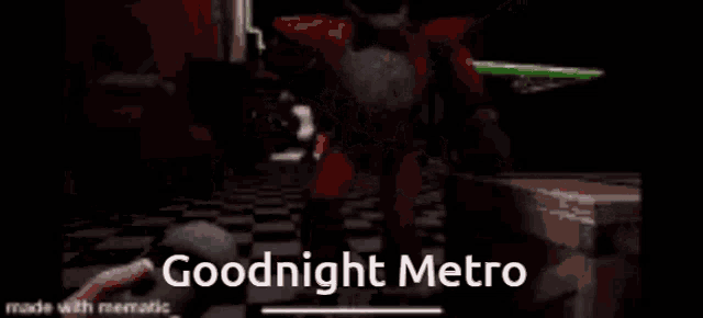 a screenshot of a goodnight metro video