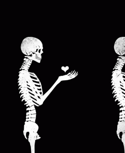 Skeleton Heart GIF - Skeleton Heart Giving You GIFs