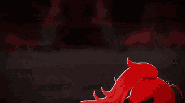 a close up of a red haired anime character 's face