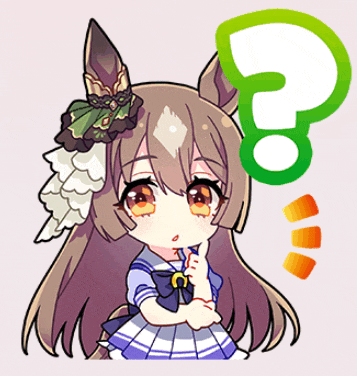 a cartoon drawing of a girl with a question mark behind her