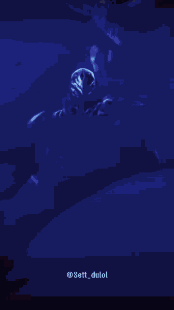 a close up of a person 's face with the username sett_dulol on the bottom
