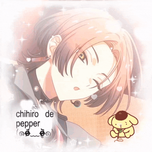a drawing of a person with the name chihiro de pepper