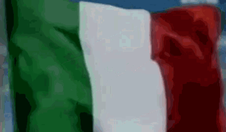 a close up of a green white and red flag waving in the wind .