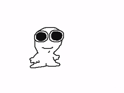a pixel art drawing of a person holding a yellow object