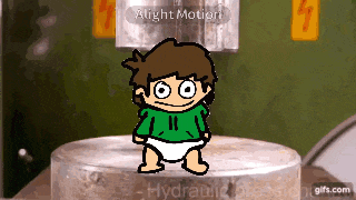 a cartoon of a boy in a diaper with the words alight motion on the bottom right