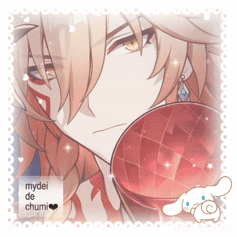 a picture of a boy with the words mydei de chumi on the bottom right
