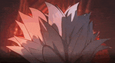 a close up of a drawing of a plant with a red background
