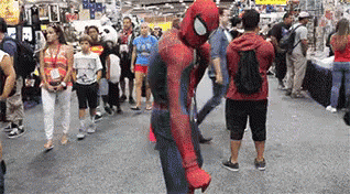 Awkward Hand Holding GIF - Spiderman Deadpool Holdhands GIFs
