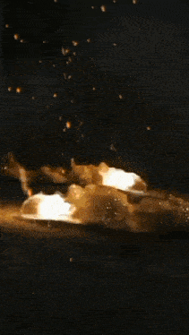 a nuclear explosion with a huge mushroom in the middle of it