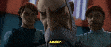 a man with a beard is surrounded by two other men and says control your insolence the count is concentrating