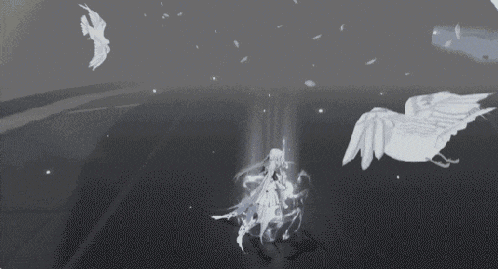 a white bird is flying over a person with wings