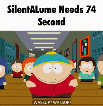 a cartoon of stanley from south park says that silentalume needs 74 seconds