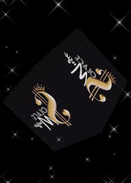 a logo for olace music is surrounded by glitter