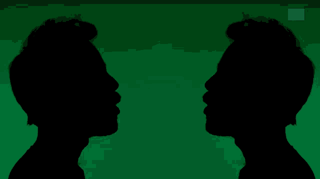 a silhouette of a person with the words on est bien behind them