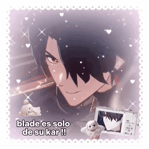 a picture of a man with the words blade es solo de su kar written on it