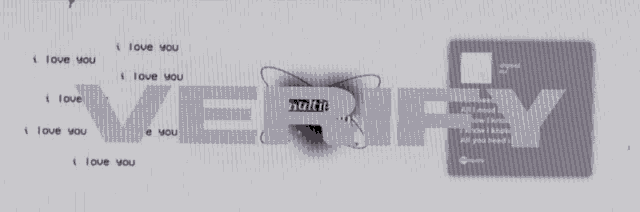 the word verify is on a computer screen