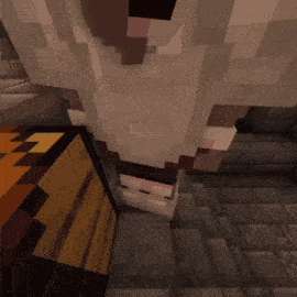 a minecraft character is standing in a dark hallway