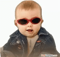 Bebê No Modo Animado De óculos Escuros Curtindo A Vibe GIF - Baby Excited GIFs