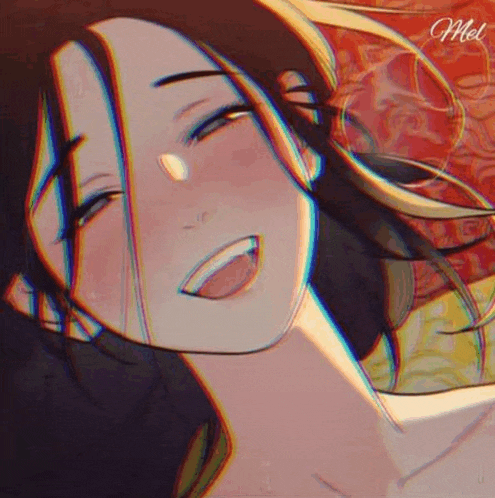 a close up of a woman 's face with her eyes closed and her tongue out .