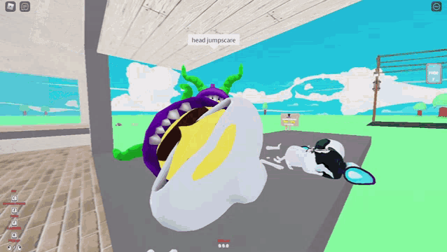 a screenshot of a video game with the words head jumpcare on the top