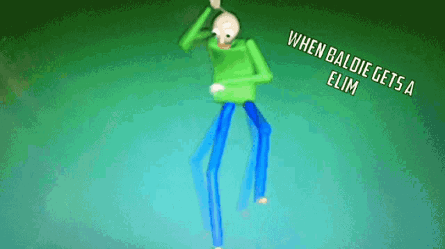 when baldie gets a elm is written above a cartoon character