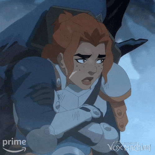 a cartoon of a woman with an amazon prime logo in the corner