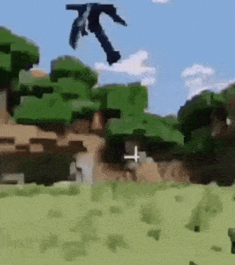 a person is flying through the air in a video game while a bird is flying in the background .