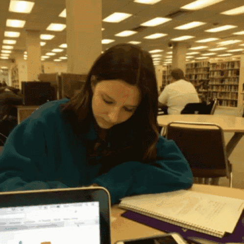 Library Woman GIF - Library Woman Studying GIFs