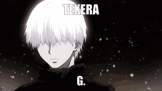 a picture of a person with the word texera written above them