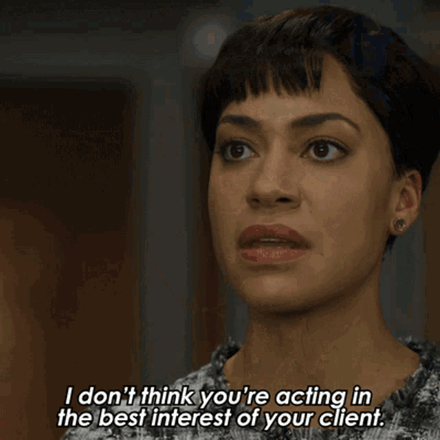 I Dont Think Youre Acting In The Best Interest Of Your Client Lucca Quinn GIF - I Dont Think Youre Acting In The Best Interest Of Your Client Lucca Quinn The Good Fight GIFs