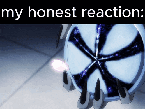 a picture of a sphere with the words " my honest reaction " above it