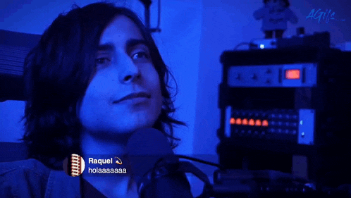 a man says helloooo in a blue light