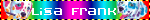 a colorful sign that says lisa frank