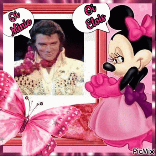 Elvis Minnie Mouse GIF - Elvis Minnie Mouse Elvis Presley GIFs