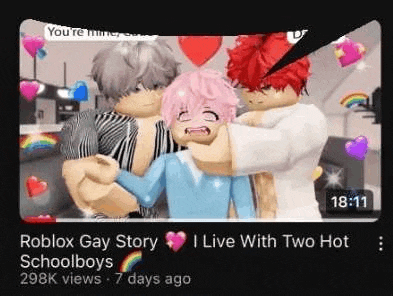 a roblox gay story i live with two hot schoolboys .