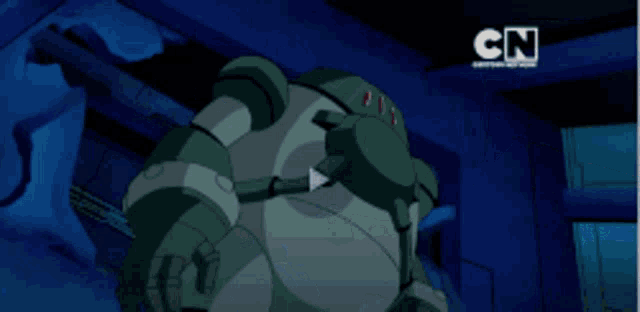 a cartoon with cn on the bottom left