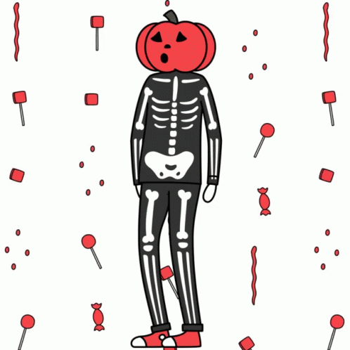 Skeleton Pumpkin GIF - Skeleton Pumpkin Happy Halloween GIFs