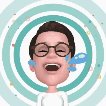 a cartoon of a man wearing glasses is crying